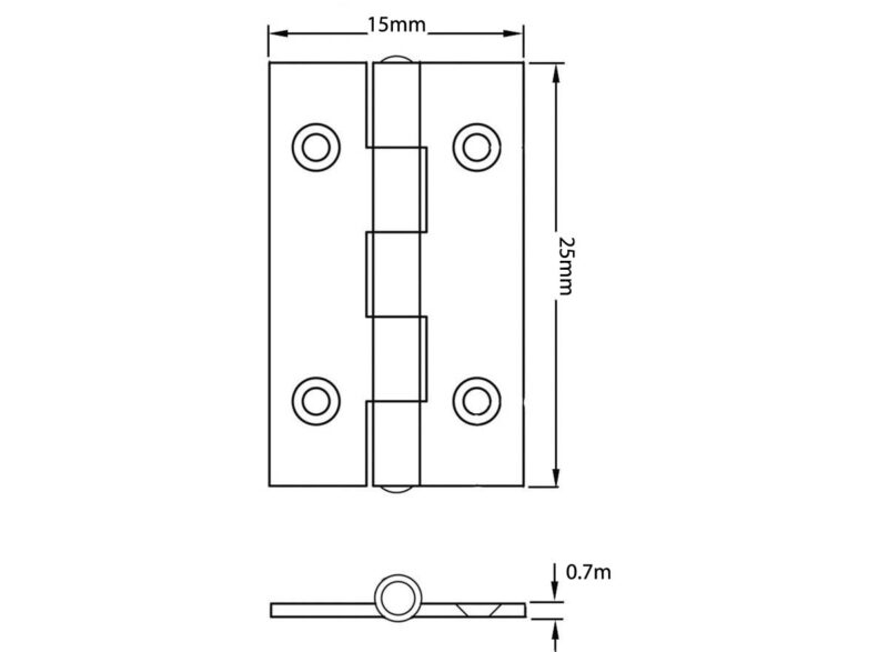 FURNITURE LIGHT HINGES 1.0" - Image 2