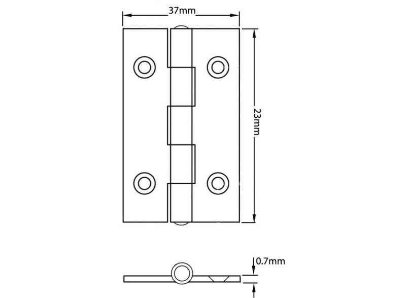 FURNITURE LIGHT HINGES 1.5" - Image 2