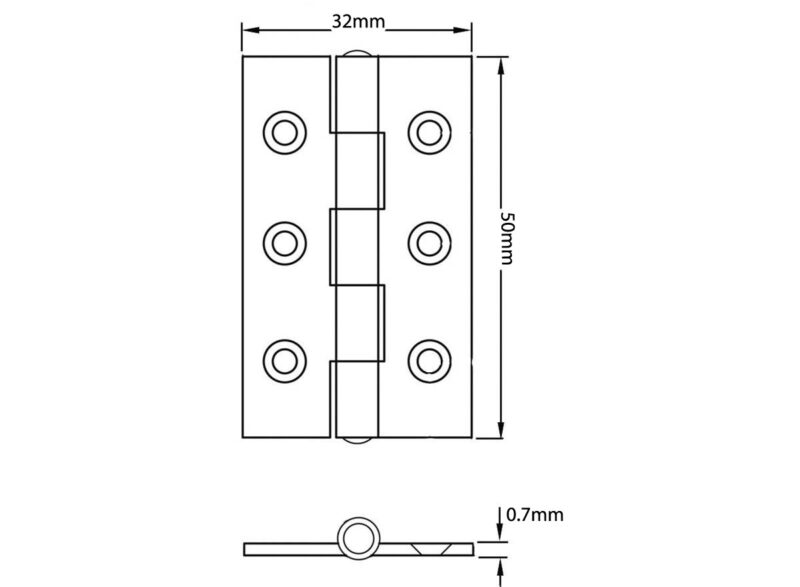 FURNITURE LIGHT HINGES 2.0" - Image 2