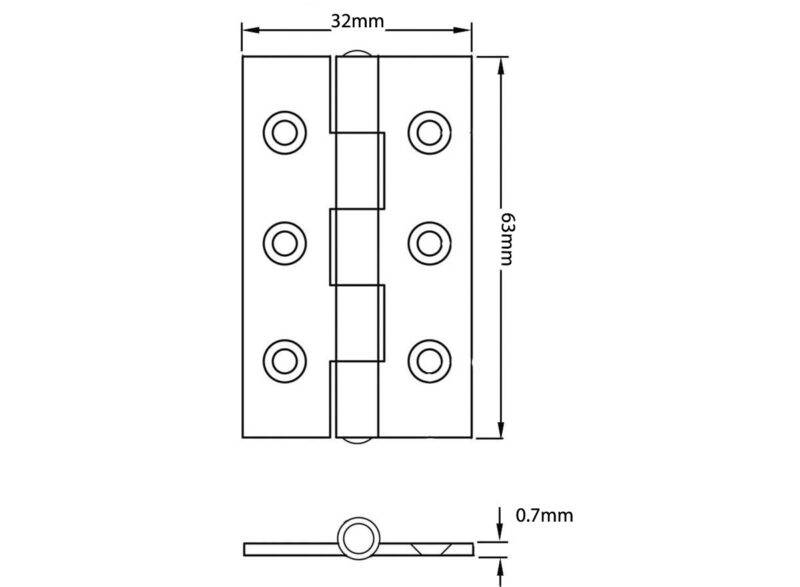 FURNITURE LIGHT HINGES 2.5" - Image 2